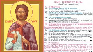 Ce sărbătoare este &icirc;n Calendarul ortodox pe 10 iunie 2026?