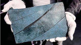 Poșeta din piele de dinozaur are dimensiunea unei foi A4&nbsp;