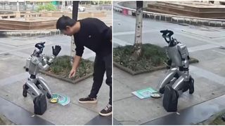 Robotul cerșetor din China