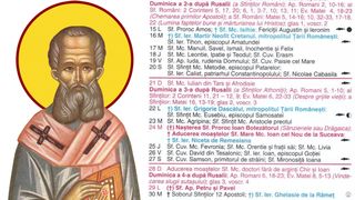 Ce sărbătoare este &icirc;n Calendarul ortodox pe 20 iunie 2026?