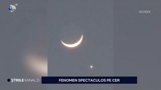 VIDEO Fenomen spectaculos pe cer: Conjuncția planetelor Venus, Jupiter și Mercur, vizibilă &icirc;n apropierea Lunii