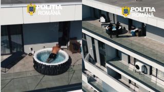 Rom&acirc;n cu mandat european de arestare, prins &icirc;n piscină de polițiști