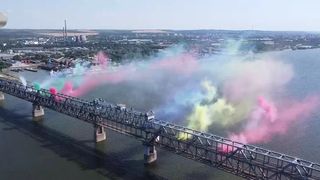 VIDEO Spectacol cu ambarcațiuni și avioane pe Dunăre