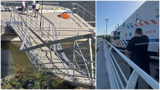 Panică la inaugurarea Portului Turistic Călărași. Un copil și doi adulți, răniți după ce o pasarelă s-a rupt