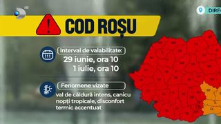 VIDEO Cod roșu de caniculă &icirc;n Rom&acirc;nia! Cum va fi vremea &icirc;n următoarele zile