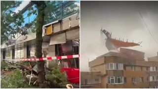 VIDEO Furtună de cod roșu după caniculă &icirc;n T&acirc;rgoviște
