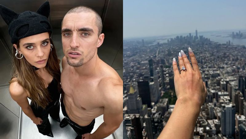 Alpiniștii ruși Angela Nikolau și Ivan Beerkus pe Empire State Building