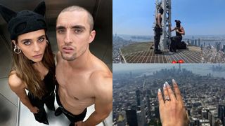 VIDEO Cerere &icirc;n căsătorie pe Empire State Building, după o ascensiune ilegală. Cei doi &icirc;ndrăgostiți ruși au fost arestați pe loc
