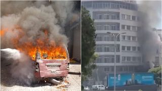 VIDEO Atentat s&acirc;ngeros &icirc;n Damasc. Două bombe au explodat l&acirc;ngă hotelul &icirc;n care este cazat Emmanuel Macron