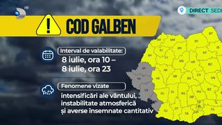 VIDEO Vremea se schimbă! Cod galben de vijelii &icirc;n toată Rom&acirc;nia