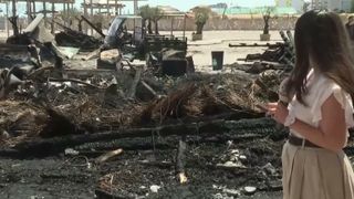 VIDEO Incendii devastatoare pe plaja din Mamaia