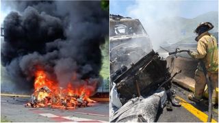 VIDEO Accident cumplit: un camion a intrat &icirc;n mașinile oprite pe autostradă, cel puțin 16 oameni au murit