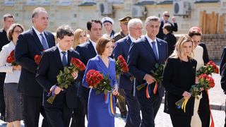 Nicușor Dan, alături de Maia Sandu, la Kiev