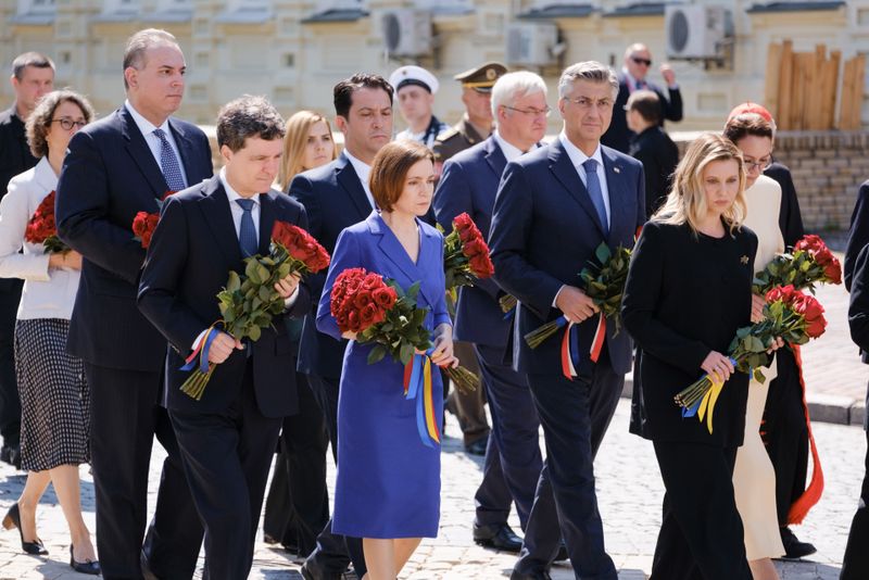 Nicușor Dan, alături de Maia Sandu, la Kiev