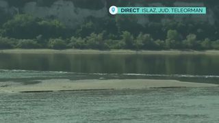 VIDEO Dunărea, cel mai mic debit din ultimii ani