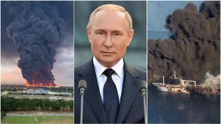 Rusia, lovită din toate părțile. Depozite, rafinării și nave &icirc;n flăcări. Reacția lui Putin
