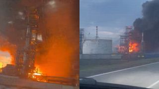 VIDEO O altă rafinărie din Rusia este &icirc;n flăcări. Noi atacuri devastatoare ale Ucrainei