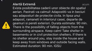 Alertă &icirc;n Tulcea! Mesaj RO-Alert, emis de urgență: &bdquo;Adăpostiţi-vă &icirc;n beciuri sau adăposturi"