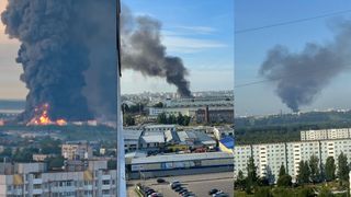 Prăpăd &icirc;n Rusia după exploziile provocate de armata ucraineană la o fabrică de arme și un depozit logistic