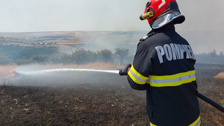 Incendiu de proporții &icirc;n Mehedinți. Sute de hectare de vegetație s-au făcut scrum 
