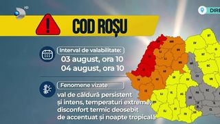 VIDEO Cod roșu de caniculă pentru vestul Rom&acirc;niei. Temperaturile ajung la 40 de grade