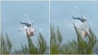 VIDEO Tragedie: Doi oameni au murit după ce două elicoptere care interveneau la stingerea incendiilor din Grecia s-au ciocnit