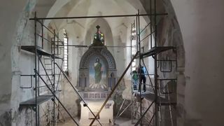 Frescă medievală din Sibiu, readusă la viață