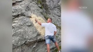 VIDEO Vandalism pe Transfăgărășan: Un gest &bdquo;romantic&rdquo; a st&acirc;rnit revolta turiștilor și ancheta poliției