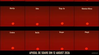 Eclipsa de soare &icirc;ncepe &icirc;n jurul orei 20:20 (ora Rom&acirc;niei)