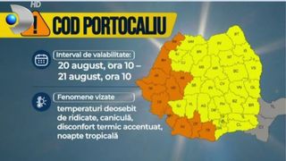 VIDEO Cod portocaliu de caniculă: unde va fi cel mai cald