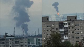VIDEO Noi rafinării din Rusia &icirc;n flăcări. Explozii &icirc;n peninsula Crimeea