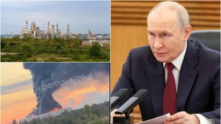VIDEO Una dintre cele mai mari rafinării din Rusia,  lovită &icirc;ntr-un atac al Ucrainei