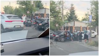Un băiat de 17 ani s-a urcat la volan băut și a lovit 5 mașini. Patru persoane au fost rănite &icirc;n urma impactului din București