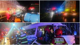 VIDEO Accident grav pe Valea Oltului. Un șofer de 57 de ani a murit după ce a intrat &icirc;n semiremorca unui TIR