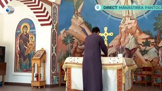 VIDEO Moaștele Sf&acirc;ntului Vasile cel Mare, aduse la Mănăstirea Pantocrator din Teleorman