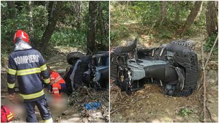 Un bucureștean a murit după ce s-a răsturnat cu ATV-ul, &icirc;ntr-un p&acirc;r&acirc;u din Argeș. Un t&acirc;năr, grav rănit