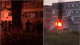 Explozie urmată de incendiu, &icirc;ntr-un bloc de locuințe din Galați! Zeci de persoane au fost evacuate. Un bărbat se zbate &icirc;ntre viață și moarte