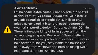Alertă &icirc;n Tulcea! Mesaj RO-Alert, trimis de urgență locuitorilor: "Adăpostiți-vă"