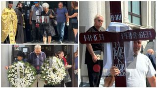 Imagini de la &icirc;nmorm&acirc;ntarea Ancăi Pandrea. Acrița &icirc;și va face somnul de veci l&acirc;ngă Iurie Darie, marea sa iubire