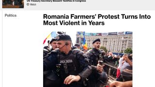 Plotestele din Piața Victoriei, la Bloomberg