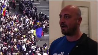 VIDEO Cinci bărbați au fost arestați după violențele de la proteste