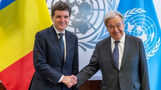 Nicușor Dan, alături de Antonio Gutieres, secretarul general al ONU