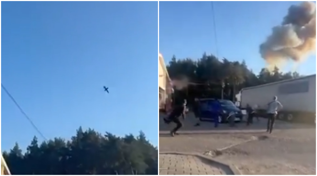 Punct de frontieră ucrainean situat la granița cu Polonia, avariat de o dronă lansată de Rusia. Autoritățile de la Varșovia sunt mereu în gardă