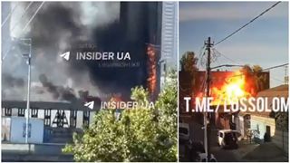 Rusia a detonat drone l&acirc;ngă unul dintre cele mai importante poduri din Kiev! Două drone au lovit &icirc;n timp ce un metrou trecea pe pod