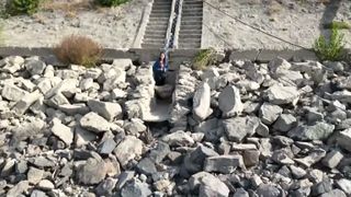 VIDEO Seceta extremă pe Dunăre. Peștii mor, navigația este blocată