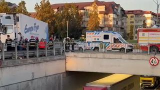  Un șofer de TIR a lovit mortal un pieton, &icirc;n Bascov. Bărbatul de 60 de ani traversa șoseaua regulamentar