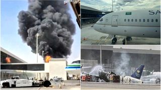 VIDEO Avion de pasageri &icirc;n flăcări pe aeroportul din Riad, pilotul a murit. Anunț de ultim moment despre războiul din Orientul Mijlociu