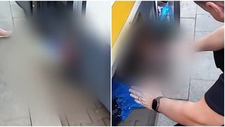 VIDEO Clipe de panică &icirc;n București: o femeie a scăpat ca prin minune după ce a ajuns sub roțile tramvaiului