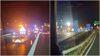 VIDEO Rom&acirc;ni morți pe o autostradă din Slovenia, după ce mașina &icirc;n care erau a fost spulberată de o dubă