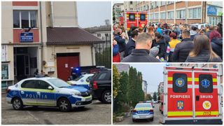 Atac la o școală din Bistrița! Un copil de clasa a 7-a a &icirc;njunghiat o profesoară &icirc;n zona capului și pe elevul care a sărit &icirc;n apărarea ei
